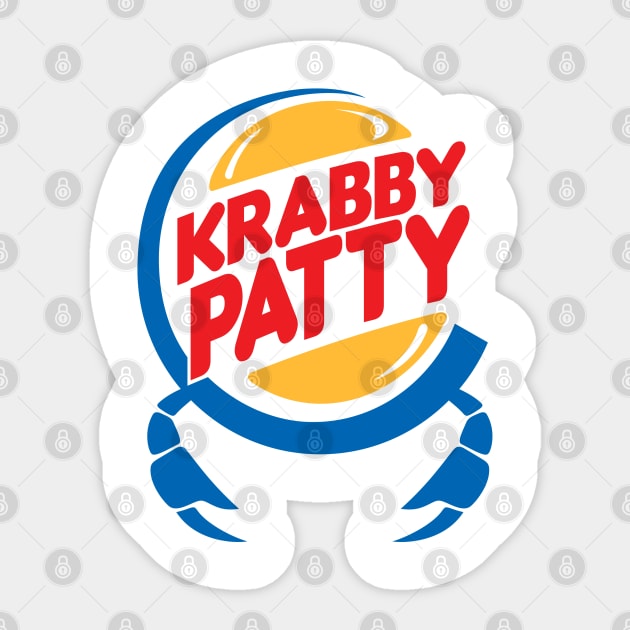 Crab Patty Sticker by familiaritees